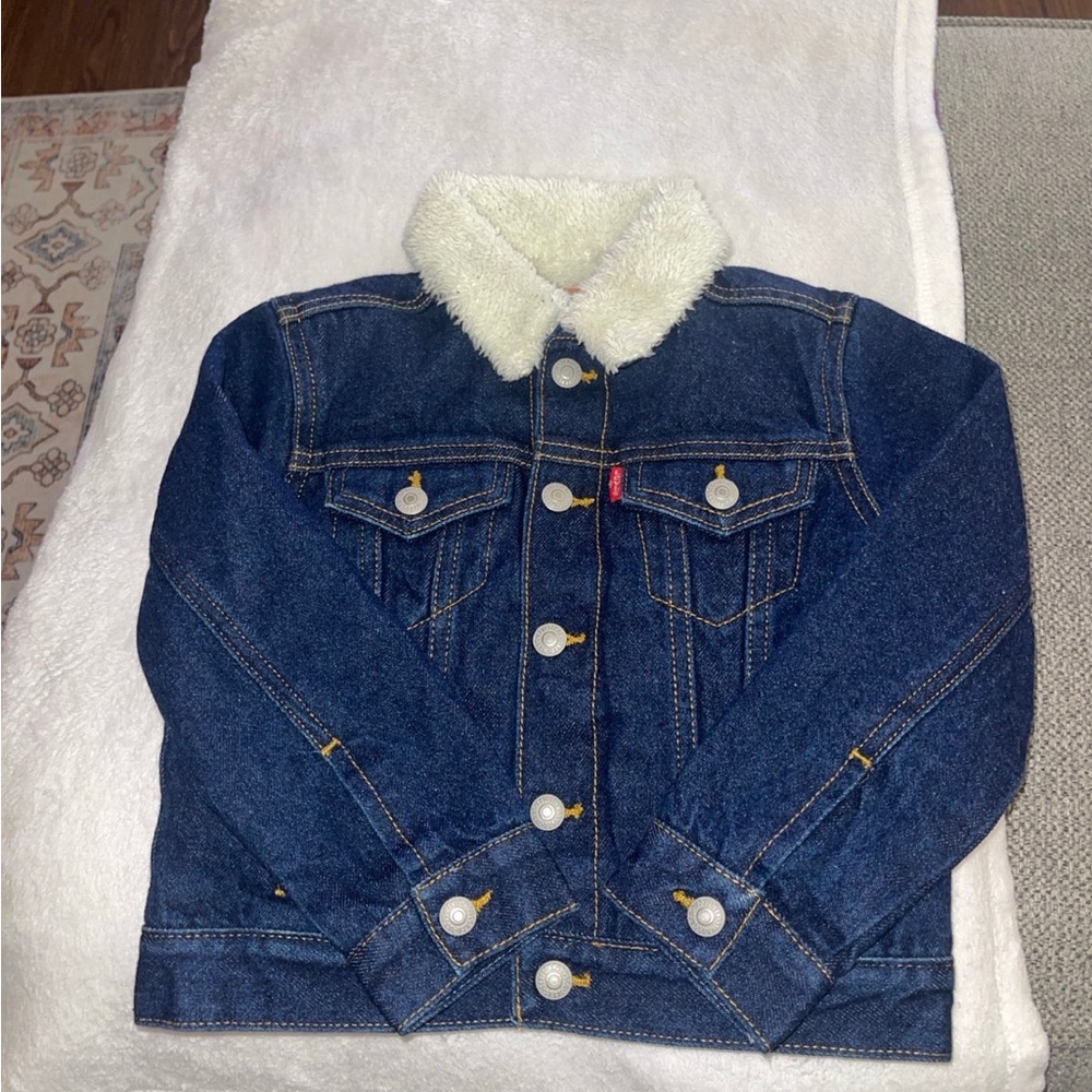 NEW! Levi’s toddler fuzzy Jean jacket